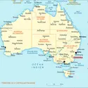 Australie : carte administrative - crédits : Encyclopædia Universalis France