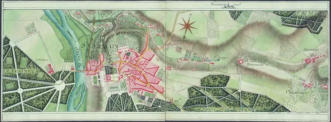 Plan de Saint-Germain-en-Laye - crédits : Ecole nationale des ponts et chaussées