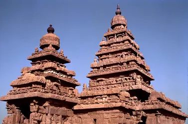 Temple du Rivage, Mahabalipuram, Inde, 1 - crédits : Dinodia Picture Agency, Bombay,  Bridgeman Images 