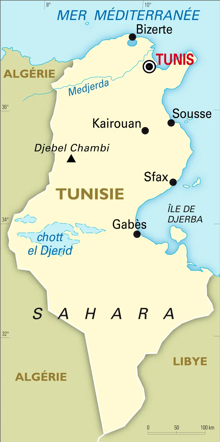 Tunisie : carte générale