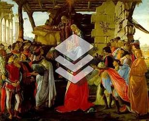 <it>L'Adoration des mages</it>, S. Botticelli - crédits : Rabatti - Domingie/ AKG-images