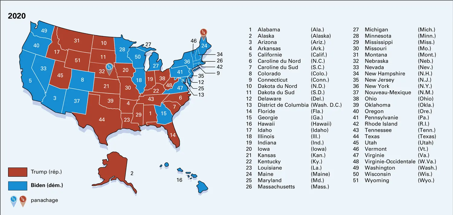 États-Unis : élections présidentielles depuis 1948 - vue 19