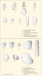 Outils de pierre taillée du site de Progreso (Belize) - crédits : Encyclopædia Universalis France