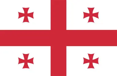 Géorgie : drapeau - crédits : Encyclopædia Universalis France