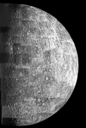 Mercure vue par Mariner-10 - crédits : NASA