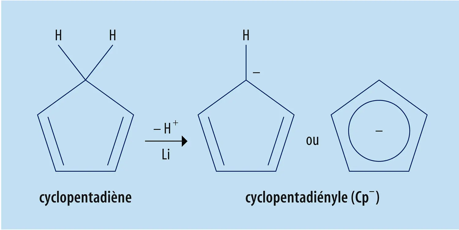 Catalyseurs métallocènes : obtention du cyclopentadiényle