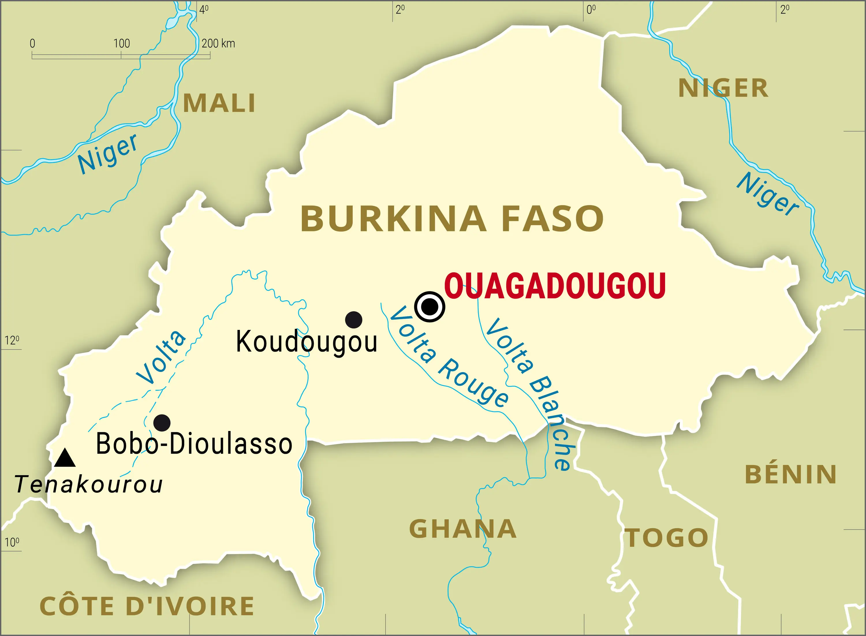 Burkina Faso : carte générale