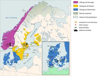 La Scandinavie à l'époque viking - crédits : Encyclopædia Universalis France