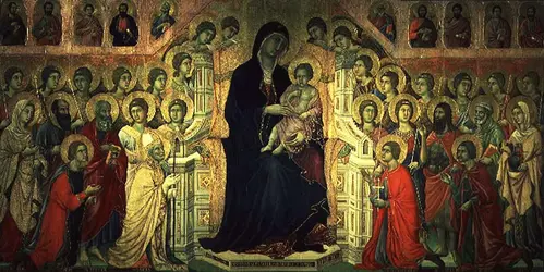 <it>La Vierge et l'Enfant en Majesté</it>, Duccio di Buoninsegna - crédits :  Bridgeman Images 