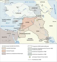 Moyen-Orient, 1930 - crédits : Encyclopædia Universalis France