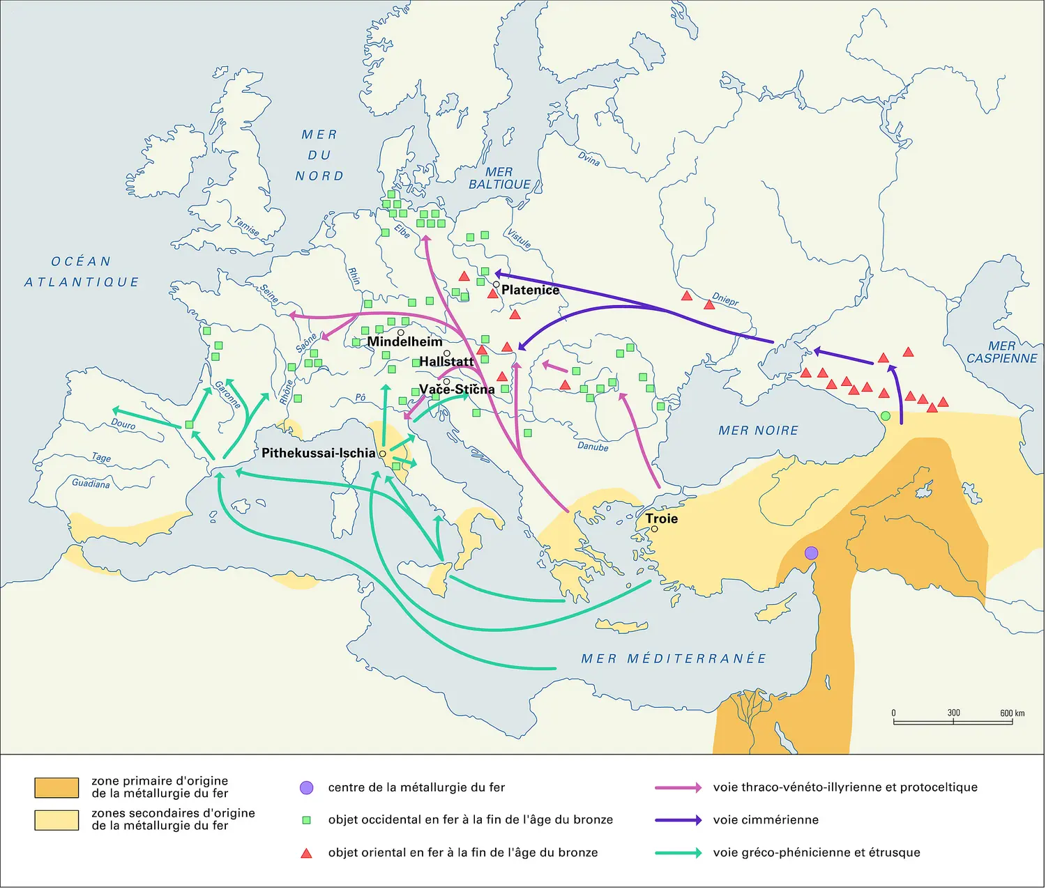 Europe, diffusion du fer