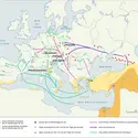 Europe, diffusion du fer - crédits : Encyclopædia Universalis France