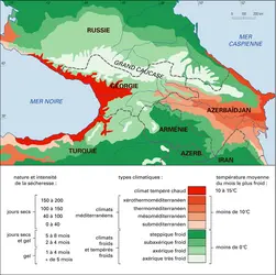 Caucase : bioclimatologie - crédits : Encyclopædia Universalis France