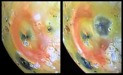 Renouvellement de la surface de Io - crédits : Courtesy NASA / Jet Propulsion Laboratory