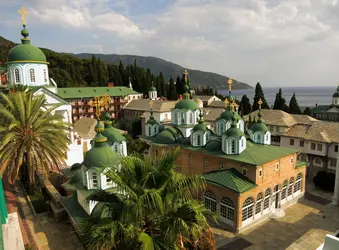 Monastère Saint-Pantéléimon, mont Athos, Grèce - crédits : Vlas2000/ Shutterstock