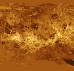 Vénus : surface (partie orientale) - crédits : Courtesy NASA / Jet Propulsion Laboratory