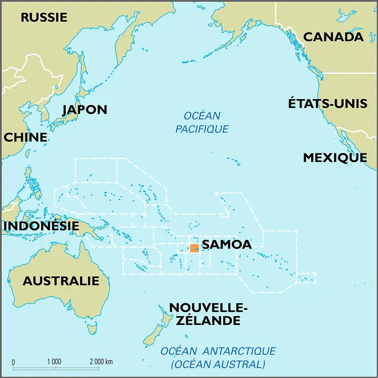 Samoa Carte De Situation Média Encyclopædia Universalis