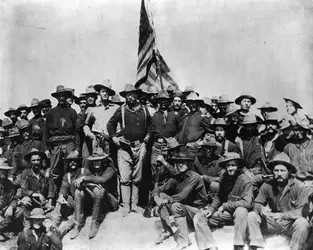 Theodore Roosevelt et les Rough Riders - crédits : William Dinwiddie/ Hulton Archive/ Getty Images