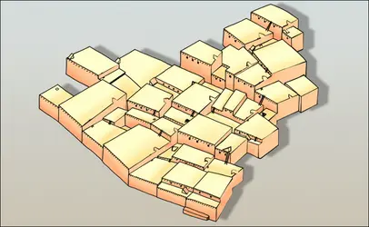 Reconstitution d'un quartier de Çatal Hüyük - crédits : Encyclopædia Universalis France