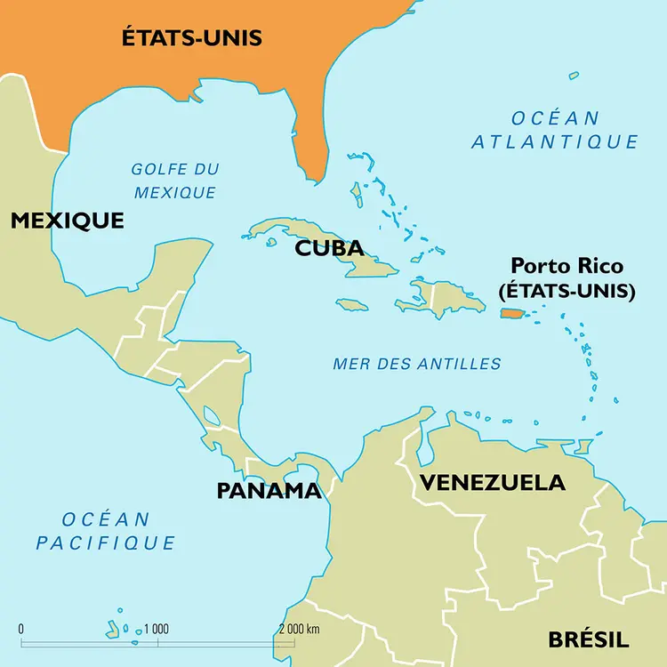 Porto Rico [États-Unis] : carte de situation