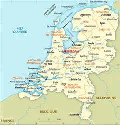 Pays-Bas : carte administrative - crédits : Encyclopædia Universalis France