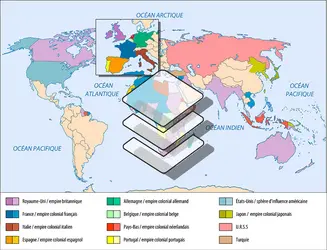 Le monde colonial dans l'entre-deux-guerres - crédits : Encyclopædia Universalis France