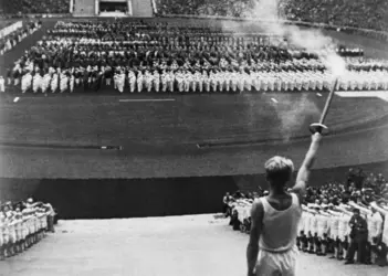 <it>Les Dieux du stade</it>, L. Riefenstahl, 1936-1937 - crédits : AKG-images
