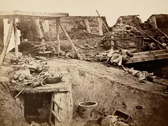 Victimes de la seconde guerre de l'opium (1856-1860), F. Beato - crédits : Historical Picture Archive/ Corbis Historical/ Corbis/ Getty Images