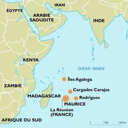Drapeaux De Madagascar, Réunion, Seychelles, Maurice, Mayotte Et