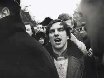 Rudi Dutschke lors d'une manifestation en 1968 - crédits : Wolfgang Kunz/ ullstein bild/ Getty Images