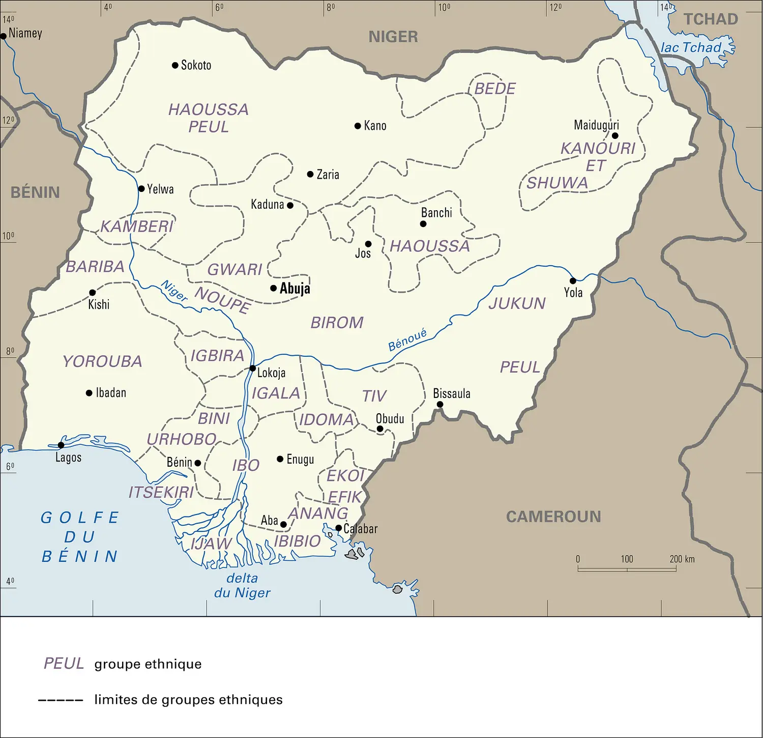 Nigeria : groupes ethniques