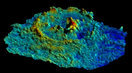 Europe : cratère d'impact Pwyll - crédits : Courtesy NASA / Jet Propulsion Laboratory