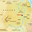 Soudan : carte physique - crédits : Encyclopædia Universalis France