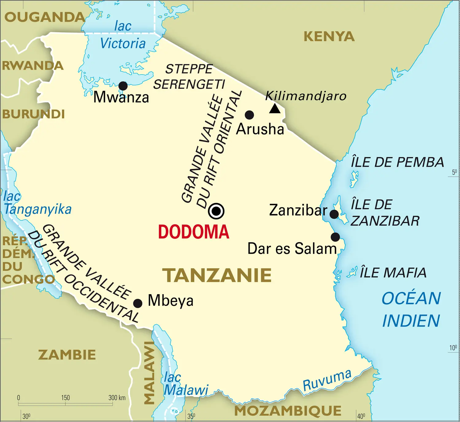 Tanzanie : carte générale