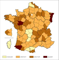 France : élection présidentielle de 2002, le vote Bayrou - crédits : Encyclopædia Universalis France