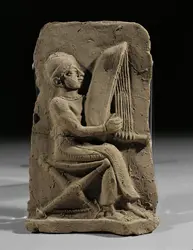 Musicien jouant de la harpe, Babylone - crédits : Erich Lessing/ AKG-images