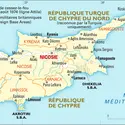 Chypre : carte administrative - crédits : Encyclopædia Universalis France