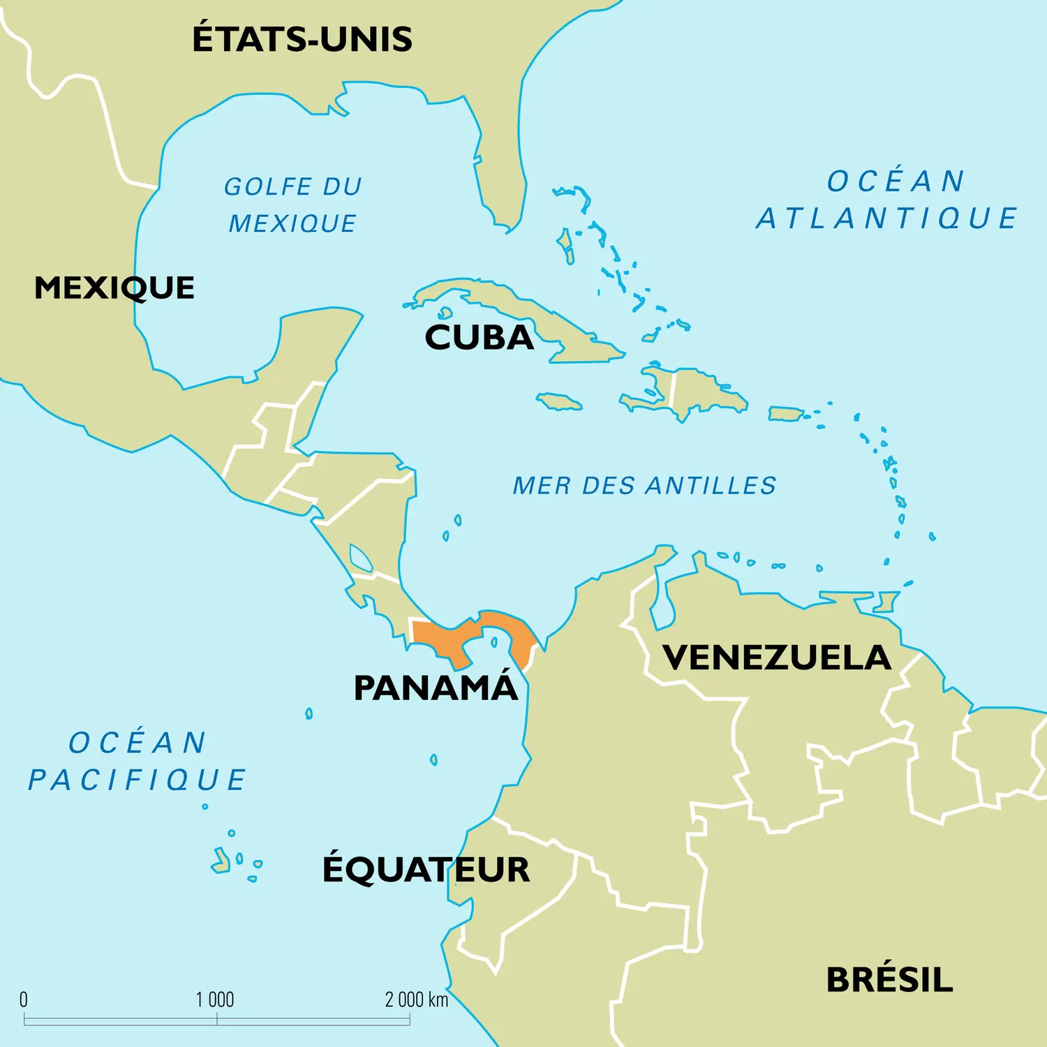Panamá : carte de situation
