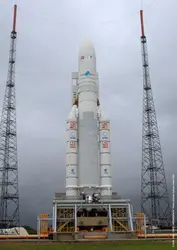 Ariane V - crédits : Service Photo Optique Video du CSG/ Arianespace/ CNES/ ESA