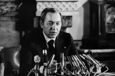 Hassan II - crédits : Michel Artault/ Gamma-Rapho/ Getty Images