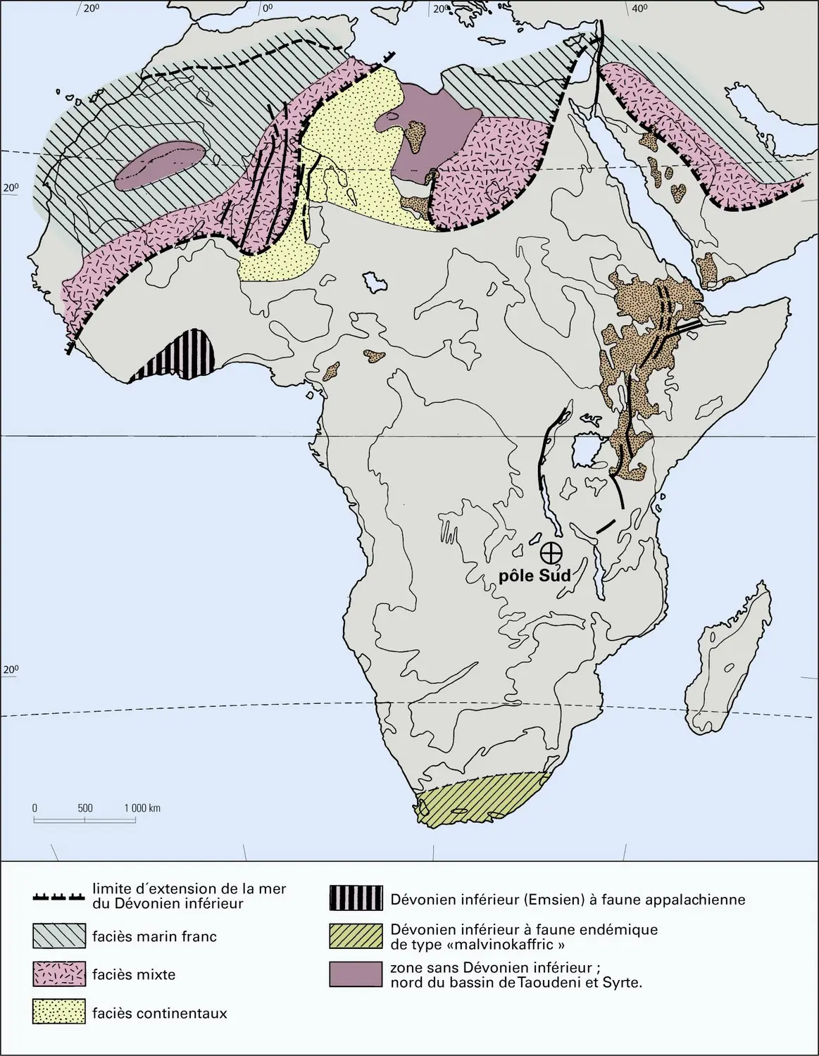 Afrique : le Dévonien inférieur