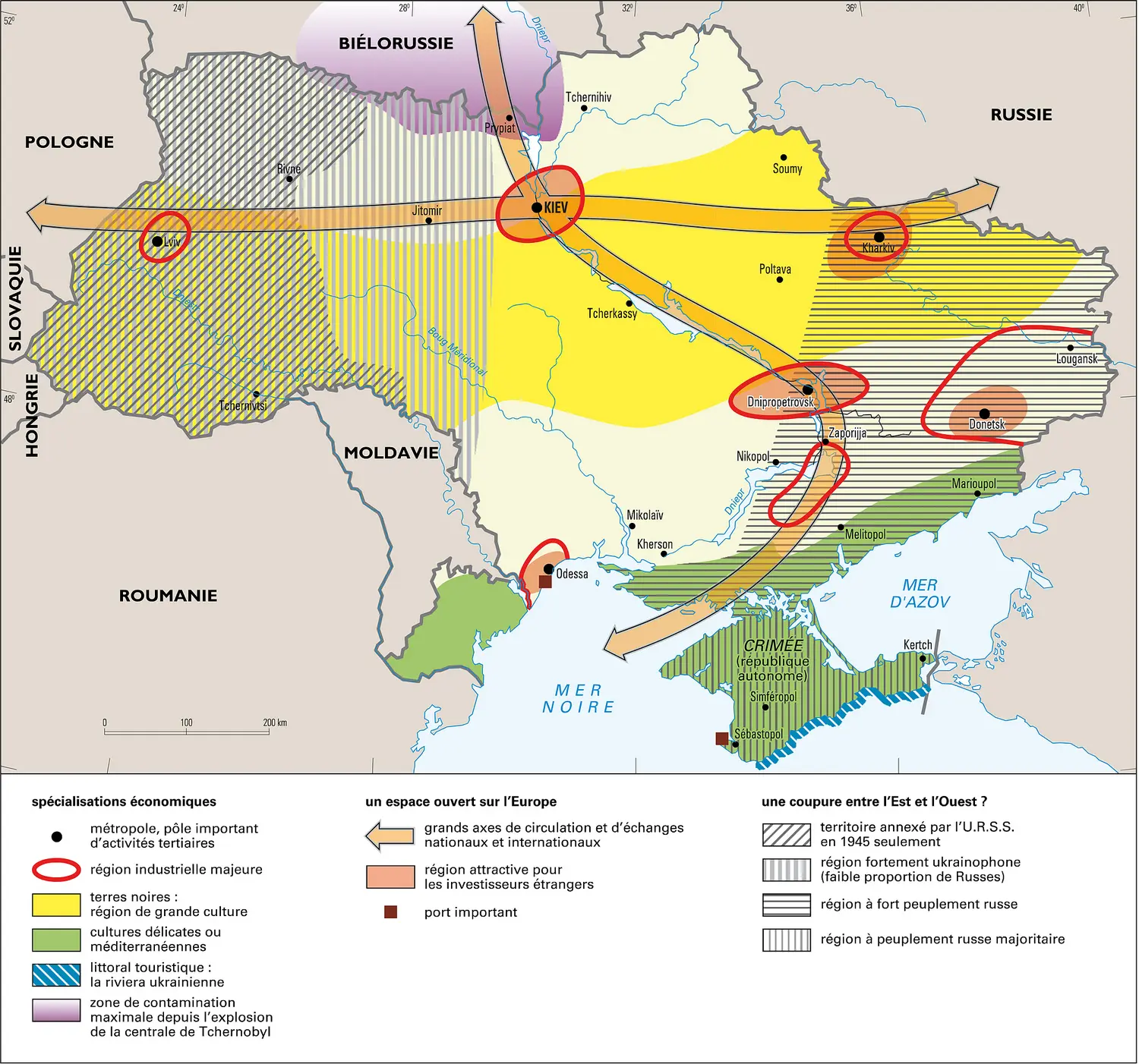 Ukraine : territoire et activités