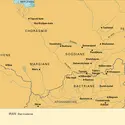 Asie centrale : principaux sites - crédits : Encyclopædia Universalis France