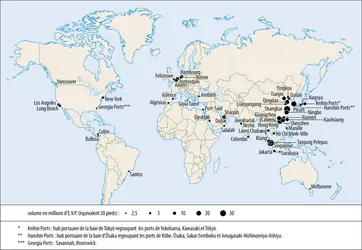 Les plus grands ports de marchandises du monde - crédits : Encyclopædia Universalis France