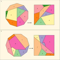 Découpage de polygones : exemple de record - crédits : Encyclopædia Universalis France