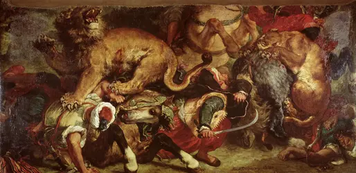 <em>La Chasse aux lions</em>, E.Delacroix - crédits : Musee des Beaux-Arts, Bordeaux, France/ Bridgeman Images