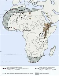 Glaciation fini-ordovicienne - crédits : Encyclopædia Universalis France