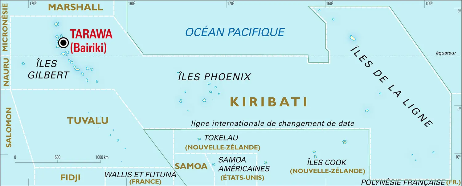 Kiribati : carte générale