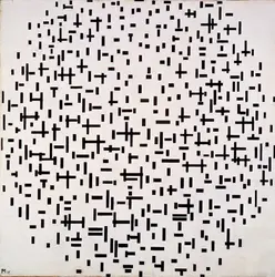 Composition de lignes noires, P. Mondrian - crédits : Stichting Kröller-Müller Museum, Otterlo, Pays-Bas. © Holzman Trust