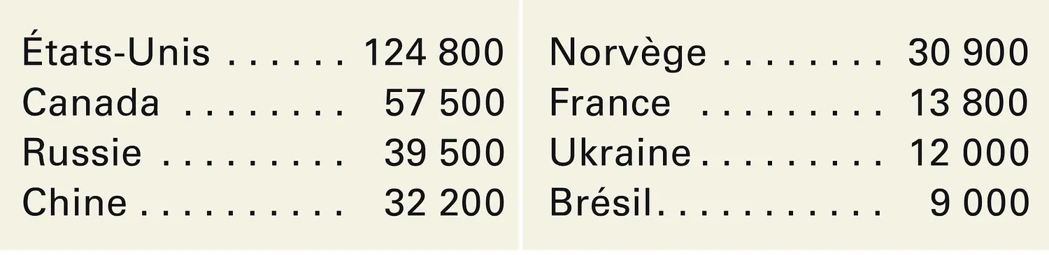 Principaux producteurs de magnésium